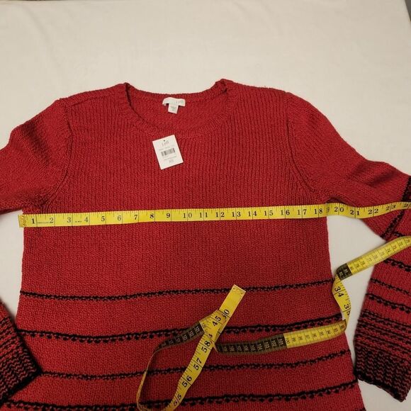 J. Jill Red and Black Loose Fit Sweater Size XS - Picture 8 of 10